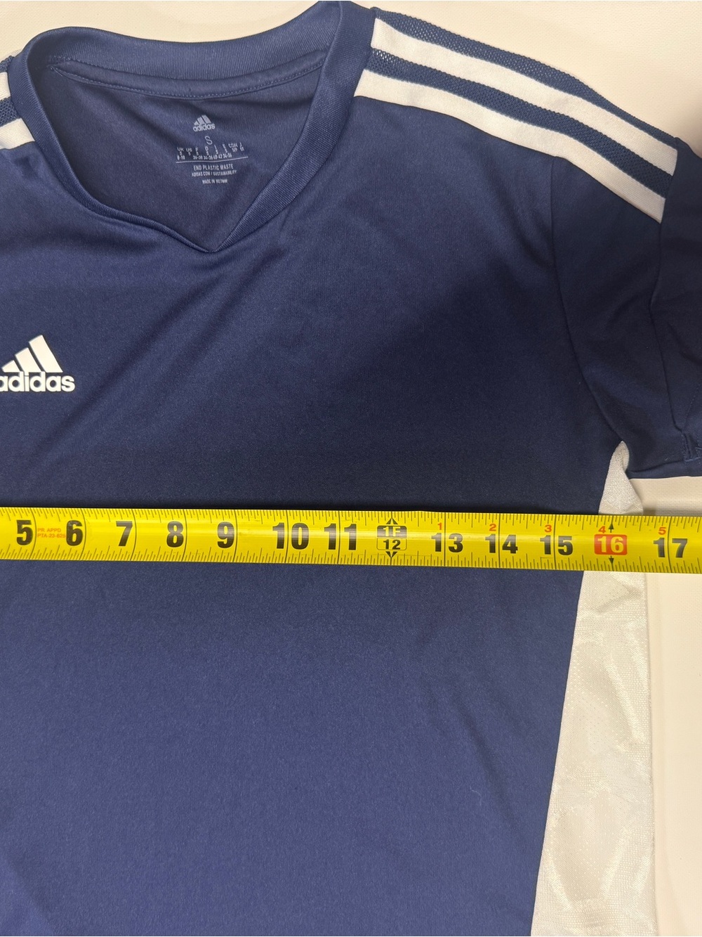 adidas Navy and White Performance Soccer Jersey Woman’s Size S - Picture 6 of 8